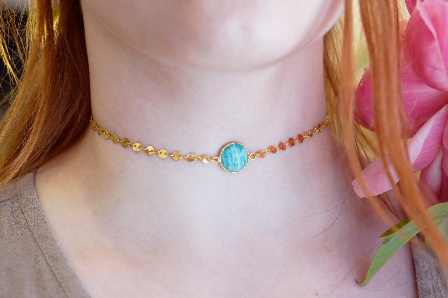 Amazonite Choker | Chain