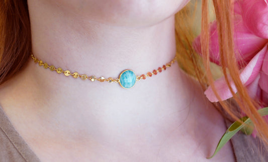 Amazonite Choker | Chain