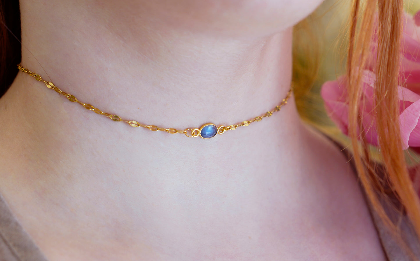 Kyanite & Sapphire  Choker