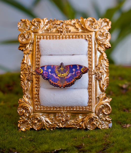 Purple Emperor Butterly Ring