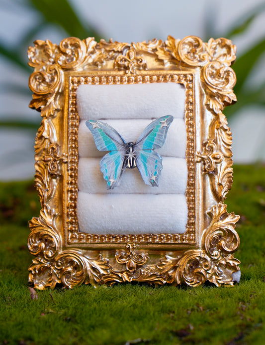Bluebottle Butterfly Ring