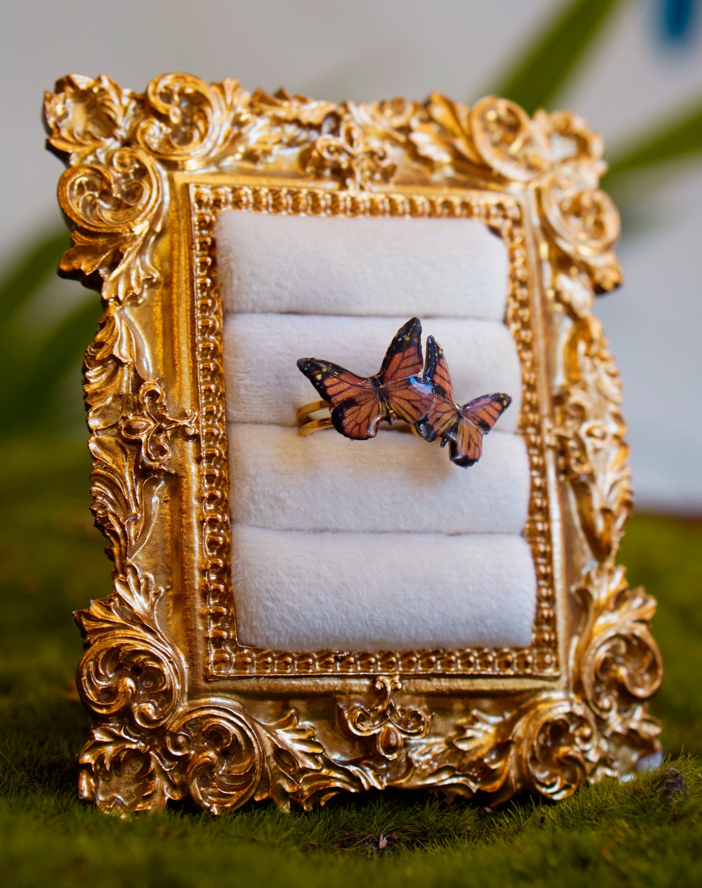 Double Monarch Butterfly Ring