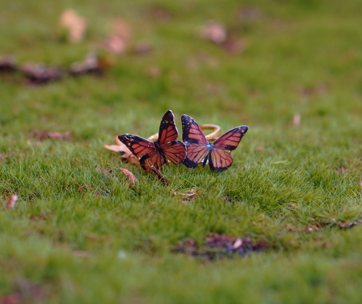 Double Monarch Butterfly Ring