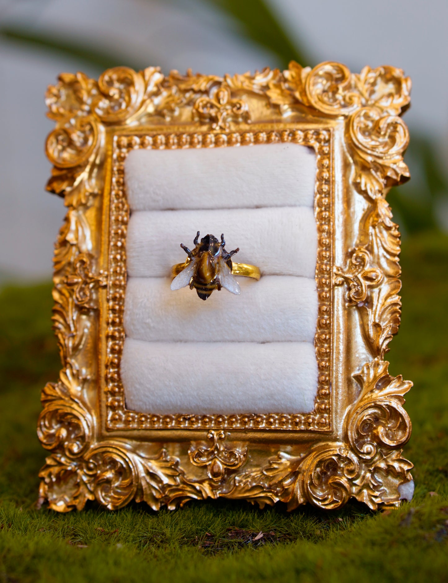 Bee Tigers Eye Ring