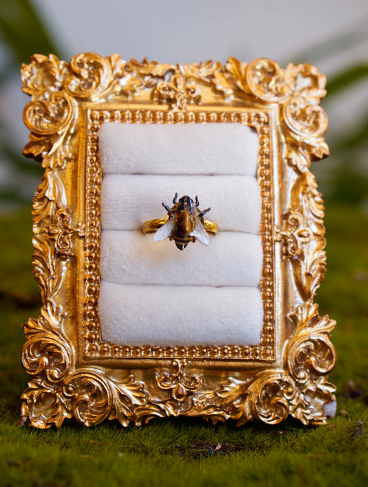 Bee Tigers Eye Ring