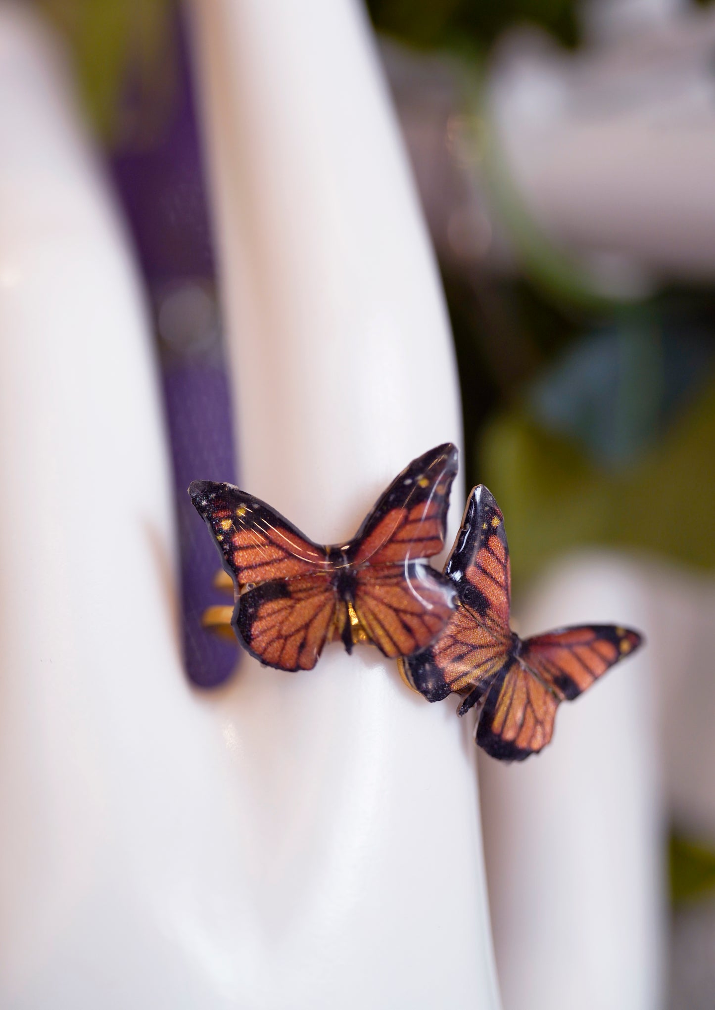 Double Monarch Butterfly Ring