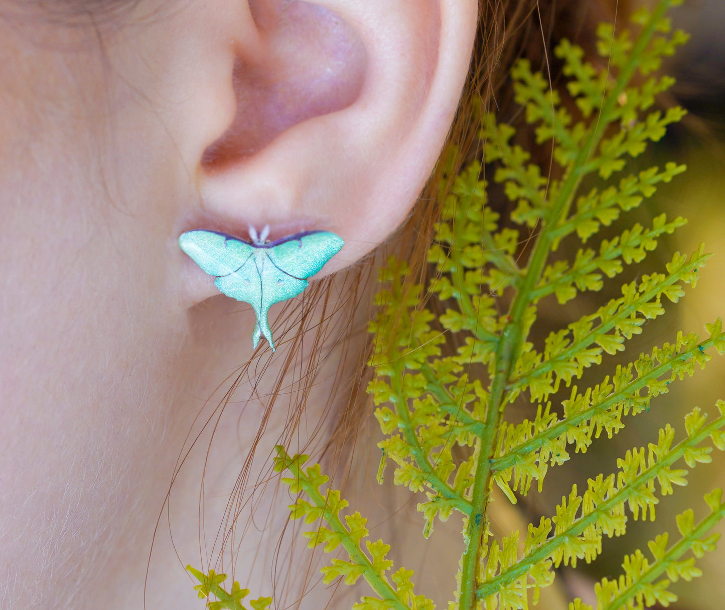 Luna Moth Studs