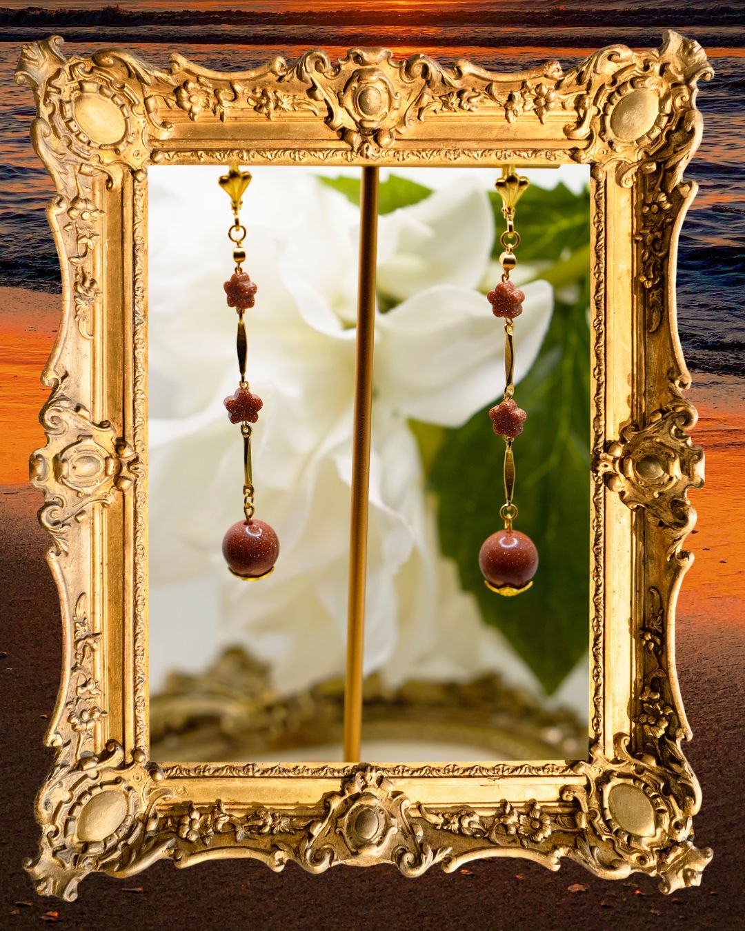 Sunstone Drops Earrings