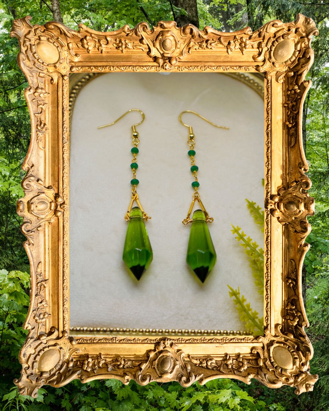 Green Prism Earrings