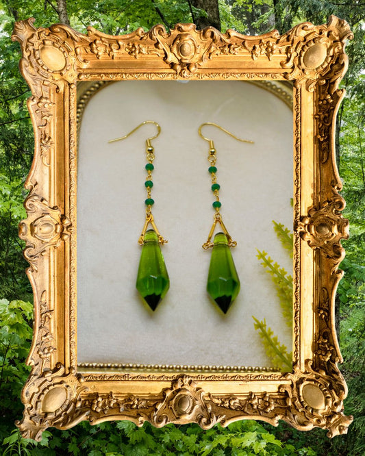 Green Prism Earrings