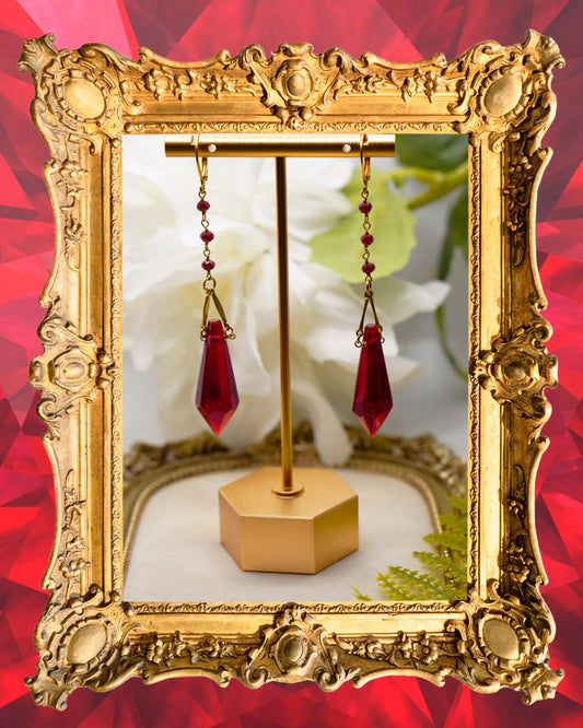 Red Prism Earrings
