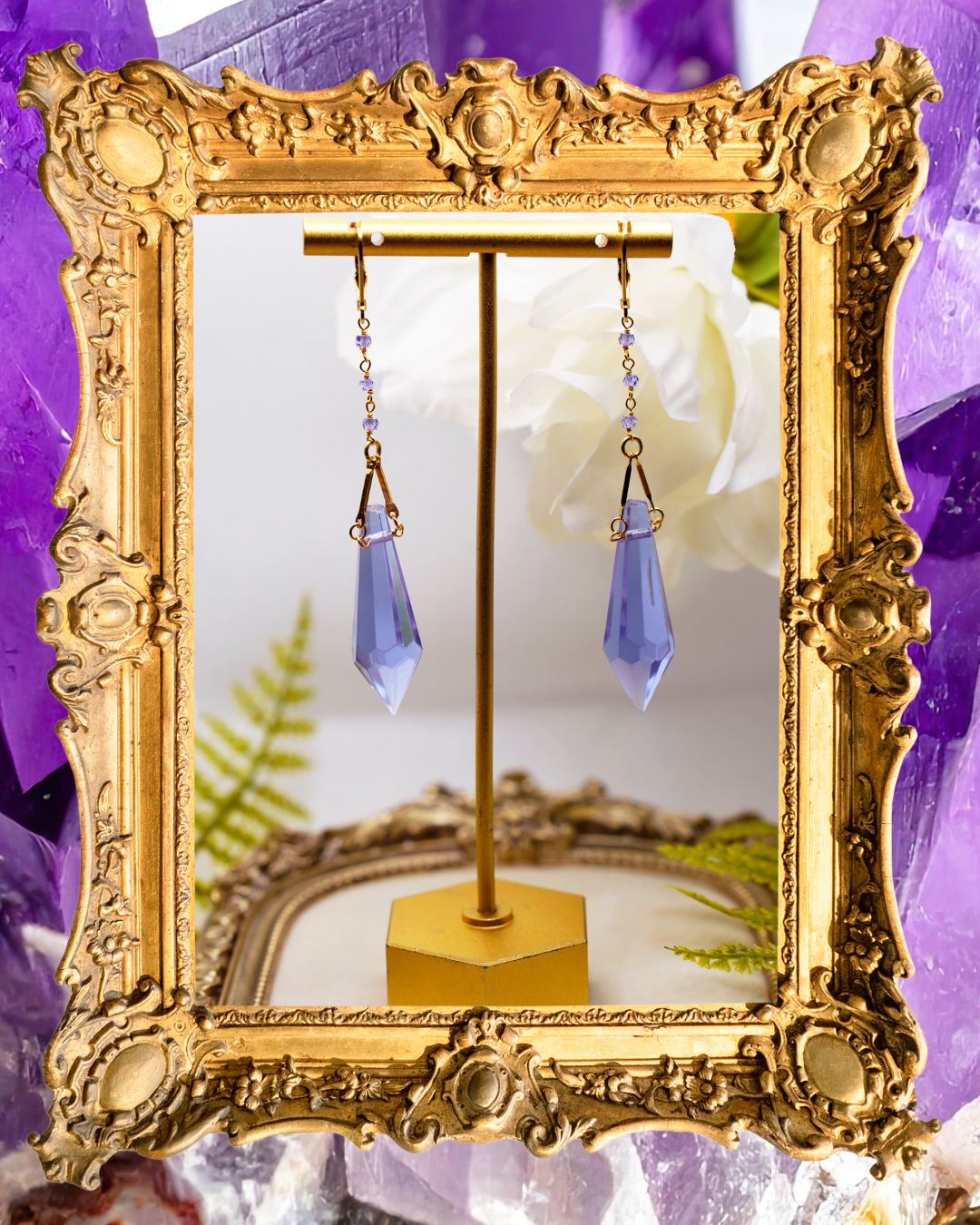 Violet Prism Earrings
