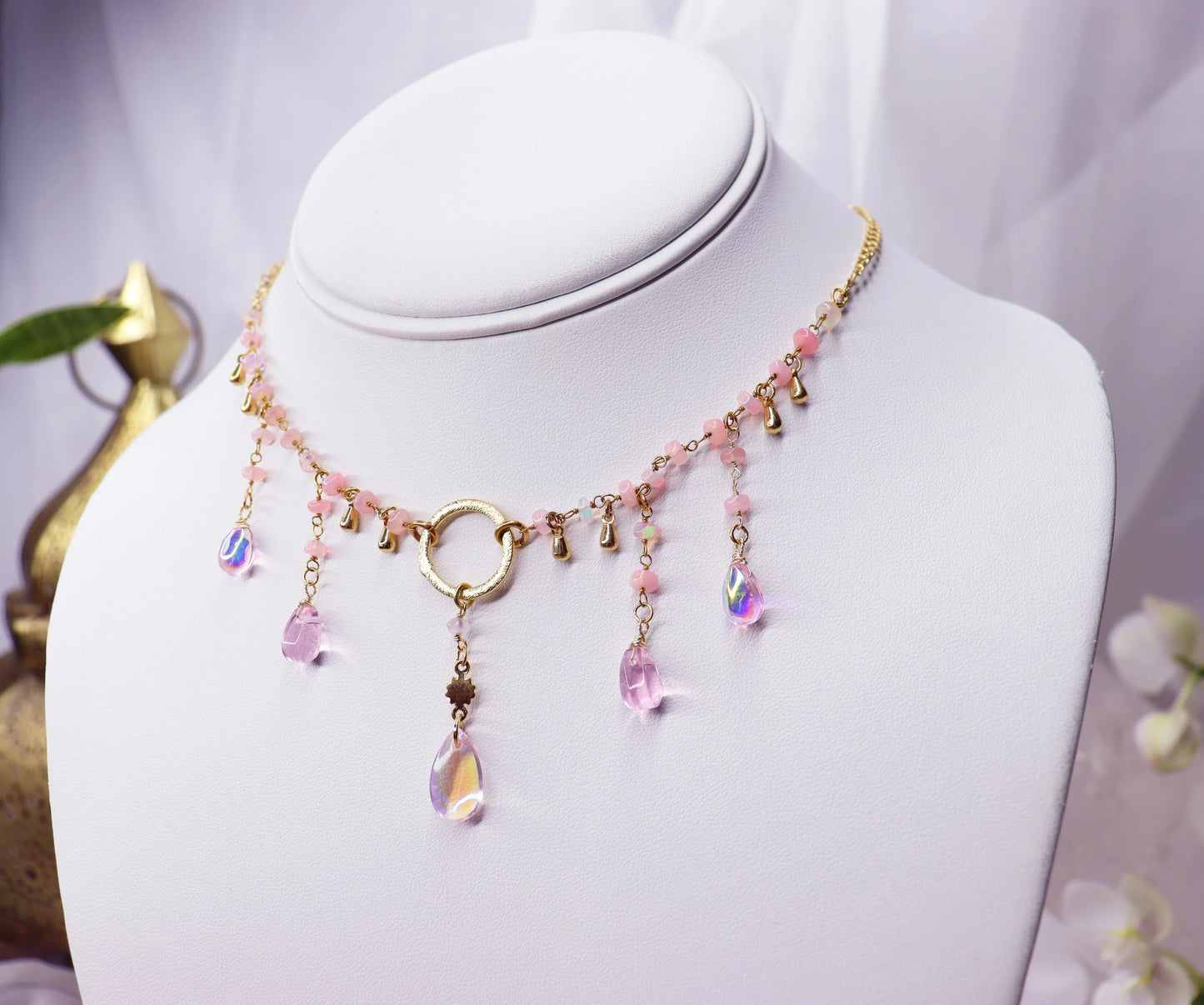 Pink Opal Fairy Choker