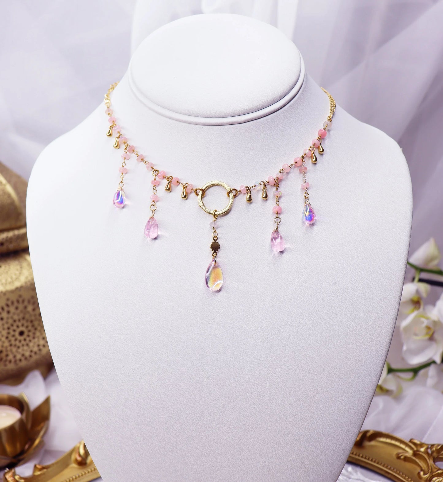 Pink Opal Fairy Choker