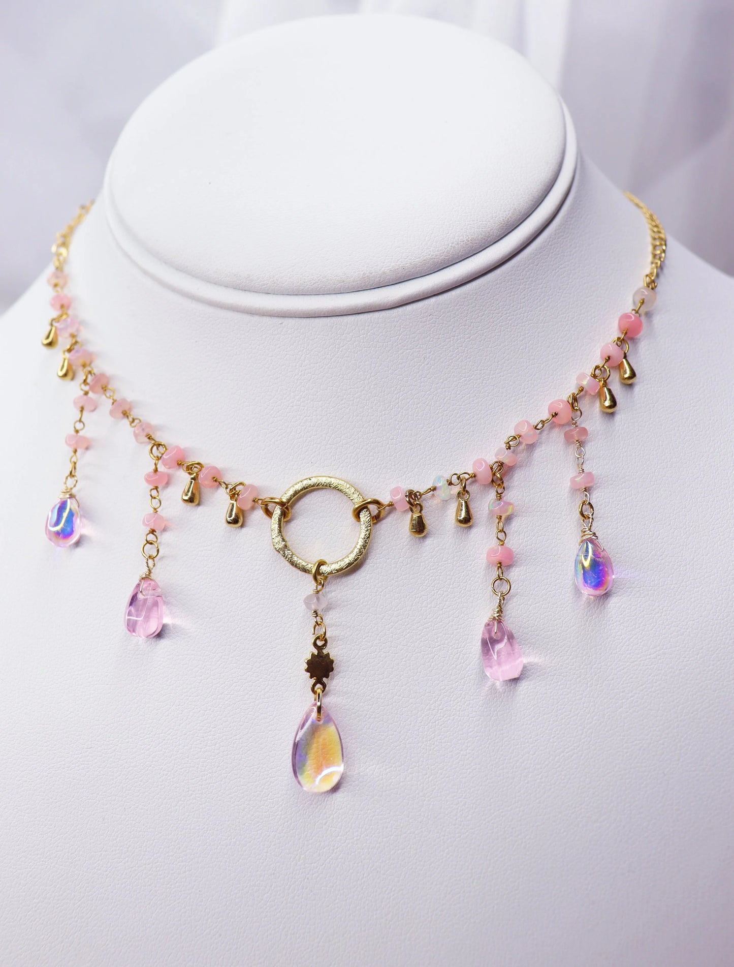 Pink Opal Fairy Choker