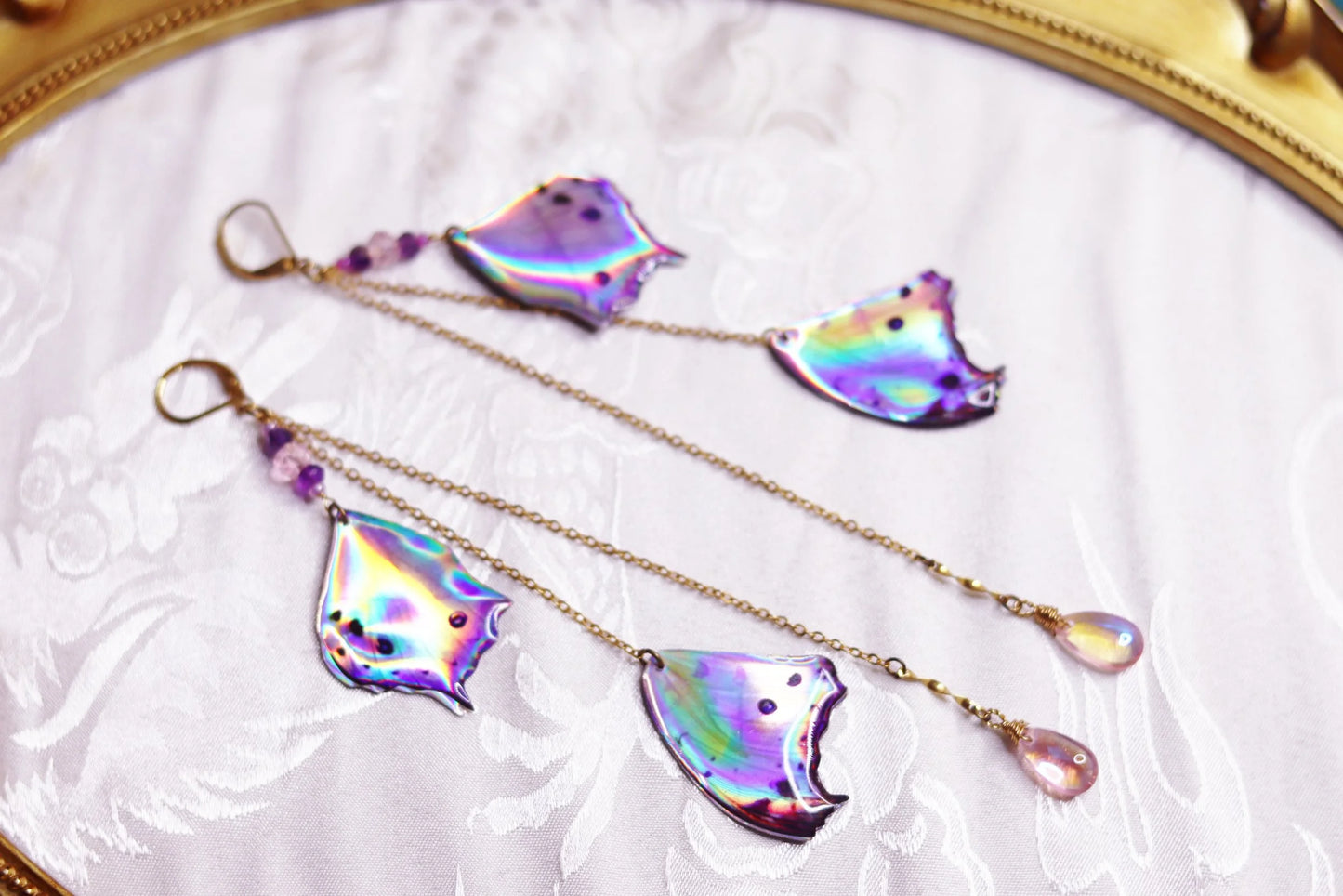 Mother of Pearl Holographic  Butterfly Earrings