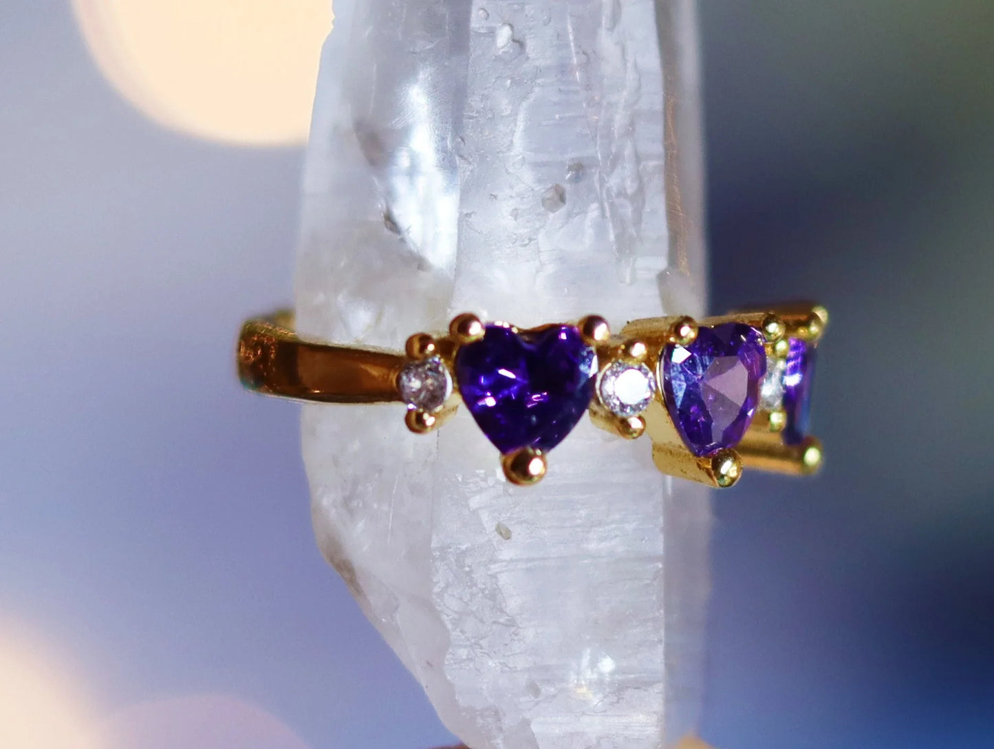 Purple Hearts Ring