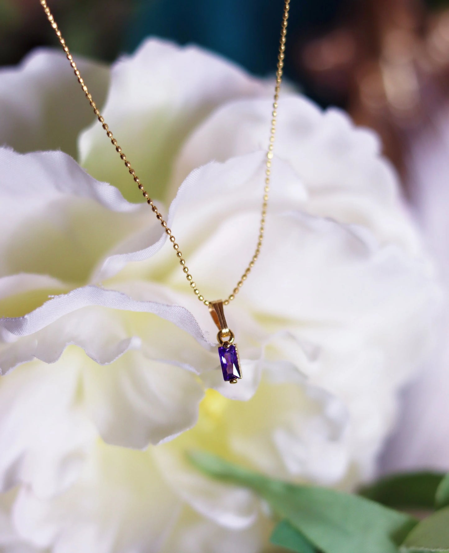 Zirconia Purple Necklace