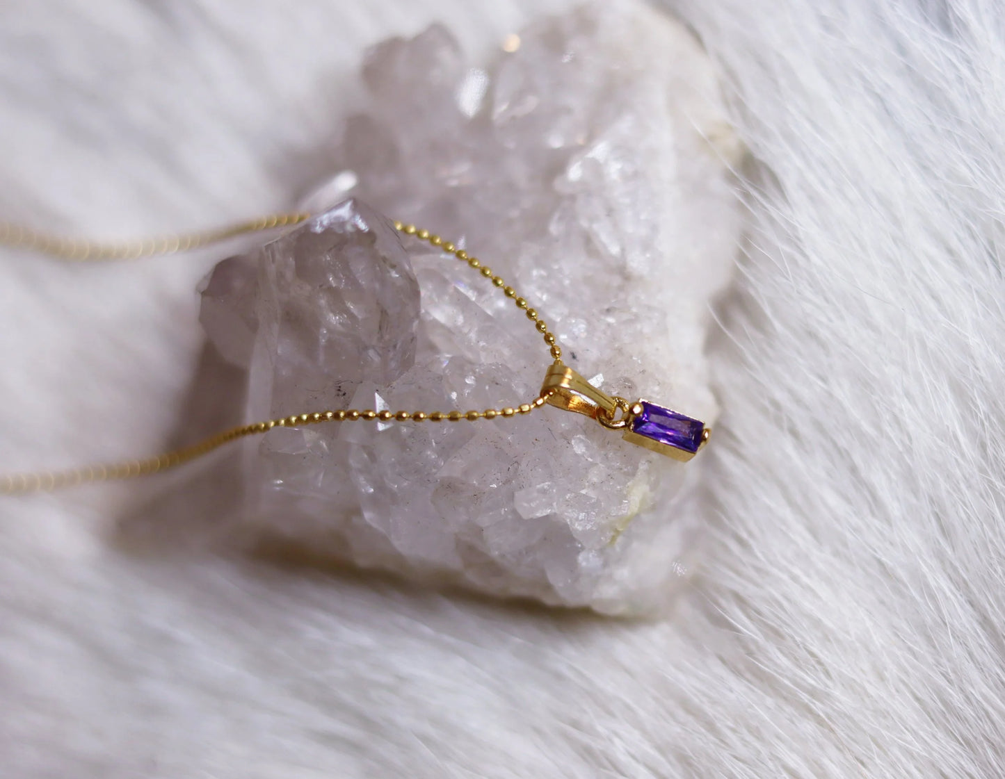Zirconia Purple Necklace