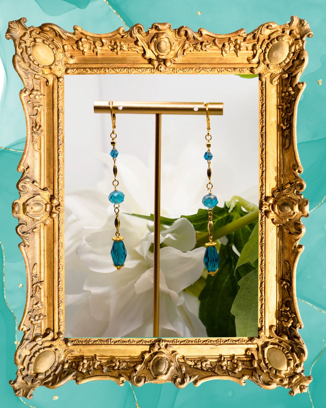 Teal Drops Earrings