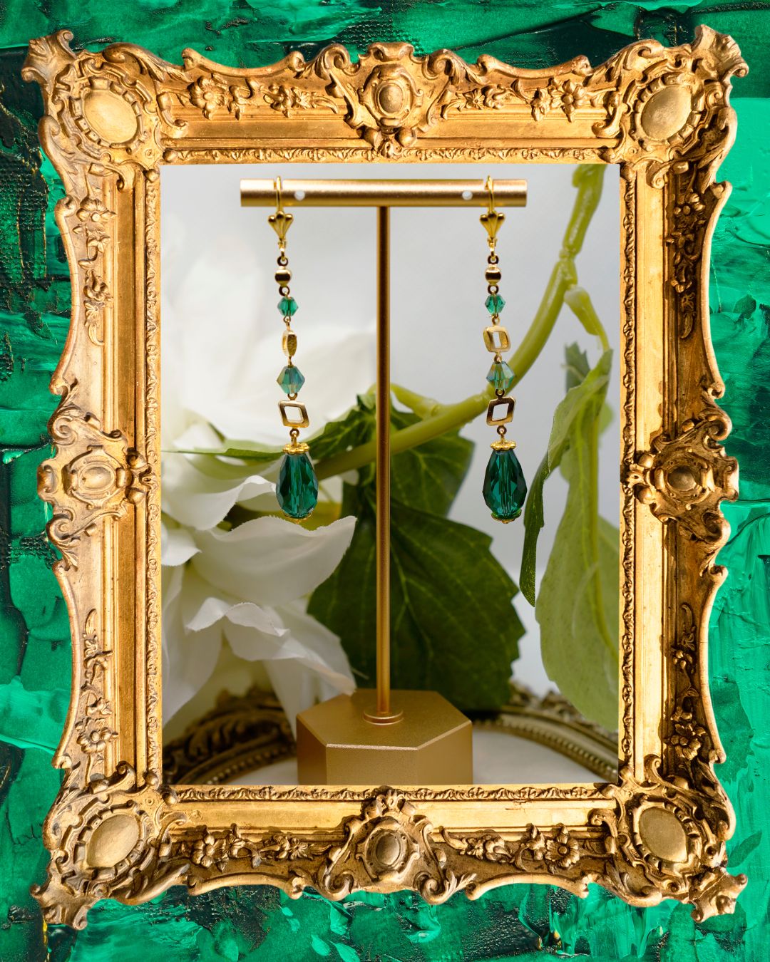 Emerald Drops Earrings