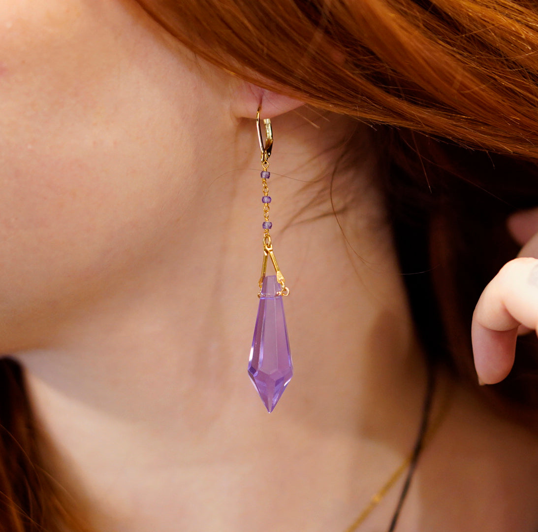 Violet Prism Earrings